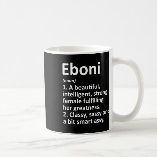 Mug Eboni Définition Nom personnalisé Drôle Noël (Droite)
