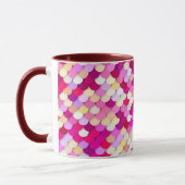 Mug "Écailles de dragon" - magenta, rose et or (Gauche)