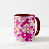Mug "Écailles de dragon" - magenta, rose et or (Devant droit)