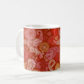 Mug Écarlate rouge Paisley (Devant gauche)
