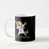 Mug Écarts de la licorne Dabbing Puzzle Autisme (Gauche)