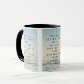Mug Ecclésiaste 4:9 KJV Bible Écriture Pic Deux Tons (Devant gauche)