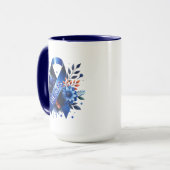 Mug Écéphalomyélite myalgique Ruban de sensibilisation (Devant gauche)