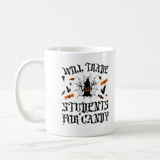 Mug Échangera des élèves contre des bonbons Halloween (Gauche)