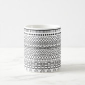 Mug Échantillon de bordure géométrique noir et blanc (Centre)