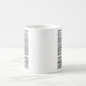 Mug Échantillonneur en tricot boho monochrome | Géomét (Centre)