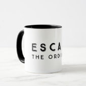 Mug Échapper À La Citation Inspirationnelle Ordinaire (Devant gauche)