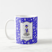 Mug Écharpe à neige bleu hiver - Faune et blanc (Gauche)