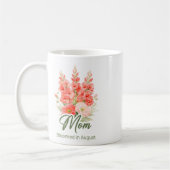 Mug Écharpe de maman fleur de naissance août inspirant (Gauche)