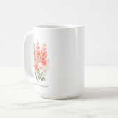 Mug Écharpe de maman fleur de naissance d'août inspira (Devant gauche)