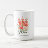 Mug Écharpe de maman fleur de naissance d'août inspira (Gauche)