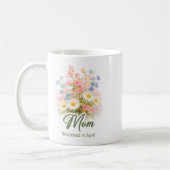 Mug Écharpe de maman fleur de naissance d'avril inspir (Gauche)