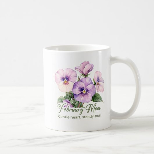 Mug Écharpe de maman fleur de naissance de février ins (Droite)