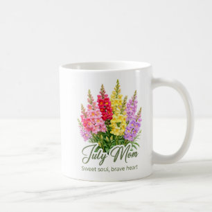Mug Écharpe de maman fleur de naissance de juillet ins