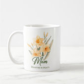 Mug Écharpe de maman fleur de naissance de mars inspir (Gauche)
