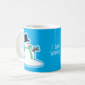 Mug Écharpe Portant Snowman mignonne Design hivernal (Devant gauche)