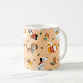 Mug Écharpes festives d'hiver pour chiots (Devant droit)