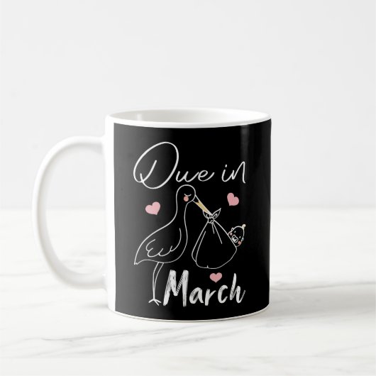 Mug Échéance En Mars Swan Drôle Portant Un Nouvel Enfa (Gauche)
