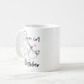 Mug Échéance En Octobre Cute Swan Transportant Un Nouv (Devant gauche)