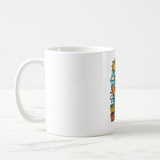 Mug Échec du Surf Wipeout Moai Chibi (Gauche)