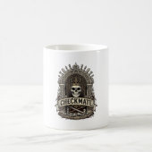 Mug Échec et mat Roi Crâne Échecs Vintage (Centre)