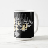 Mug Échecs avec morceaux d'échecs - Musique personnali (Devant droit)