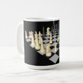 Mug Échecs avec morceaux d'échecs - Musique personnali (Devant gauche)