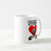 Mug Échecs Coeur pièces Stratégie Jeu Amour Passion (Devant droit)