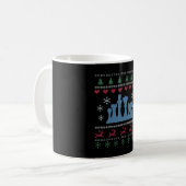 Mug Échecs - Échecs Pièces Laid Noël (Devant gauche)