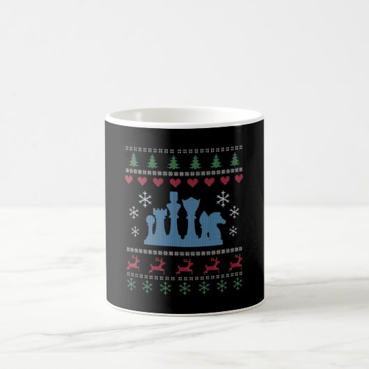 Mug Échecs - Échecs Pièces Laid Noël (Centre)