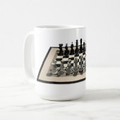 Mug Échecs et pièces d'échecs : (Devant gauche)