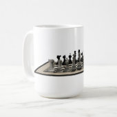 Mug Échecs et pièces d'échecs : (Devant gauche)