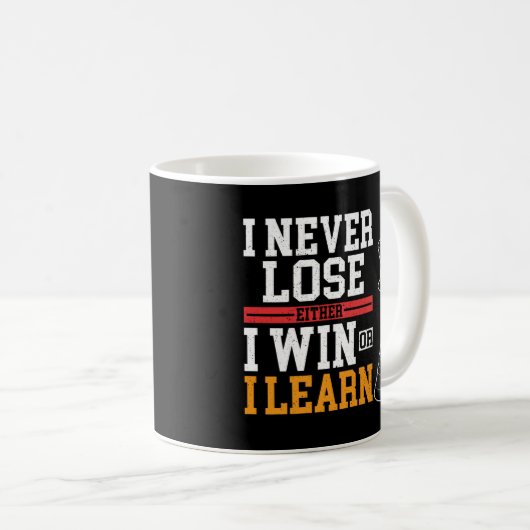 Mug Échecs Je Ne Perds Jamais Que Je Gagne Ou J'Appren (Devant droit)