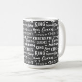 Mug Échecs Jouer des mots et des phrases (Devant droit)