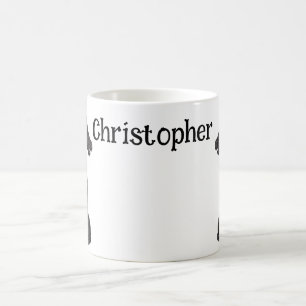 Mug Échecs noirs vintages (PERSONNALISER)