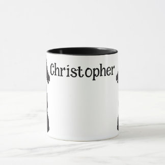 Mug Échecs noirs vintages (PERSONNALISER)
