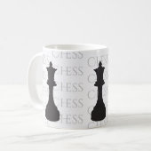 Mug Échecs Queen classique pièce moderne (Devant gauche)