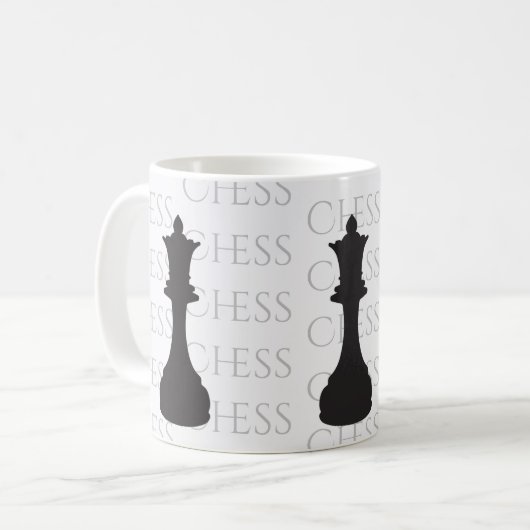 Mug Échecs Queen classique pièce moderne (Devant gauche)