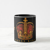 Mug Échecs Shakhmaty King Black Red Russe | (Centre)