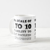 Mug Échelle De 1 À 10 Masse Drôle Ciblée (Devant gauche)