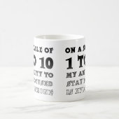 Mug Échelle De 1 À 10 Masse Drôle Ciblée (Centre)