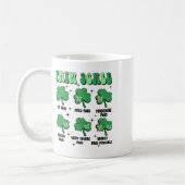 Mug Échelle de douleur infirmière médecin St Patricks (Gauche)