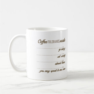 Mug Échelle de tolérance au café
