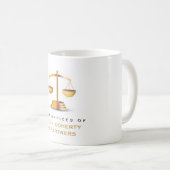 Mug Échelles classiques de justice | Bureau du droit (Devant droit)