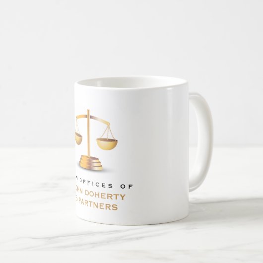 Mug Échelles classiques de justice | Bureau du droit (Devant droit)
