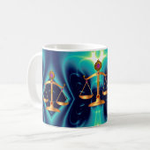 MUG ÉCHELLES D'OR DE LA LOI AVEC PIERRES GEM, SYMBOLE (Devant gauche)