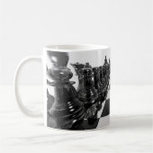 Mug échiquier 3D noir et blanc (Gauche)