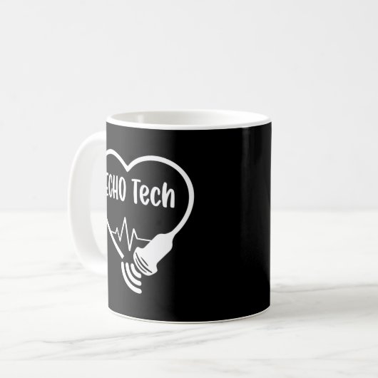 Mug Echo Tech Cardiac Sonographe Rdcs Echocardiograph (Devant gauche)