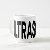 Mug ÉCHOGRAPHIE Typographie noire (Devant gauche)
