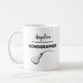 Mug Échographiste Cadeau personnalisé avec nom Tech Ul (Gauche)